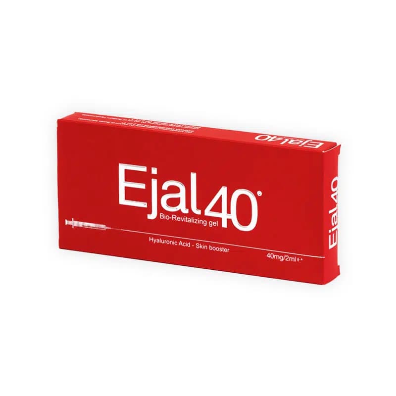 Ejal 40 bio-revitalizing gel — entry-level skinbooster originalförpackning.